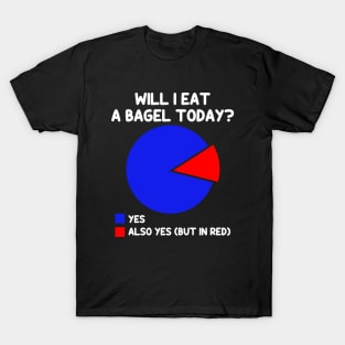 Will I eat a bagel Today Funny Pie Char Bagel T-Shirt